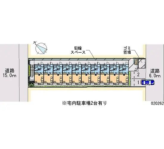 ★手数料０円★川口市東領家２丁目 月極駐車場